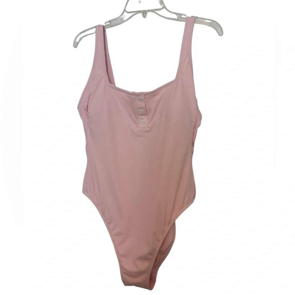 STONEY CLOVER Pink Scoop Neck One-Pc Swimsuit Size XLARGE *NEW*